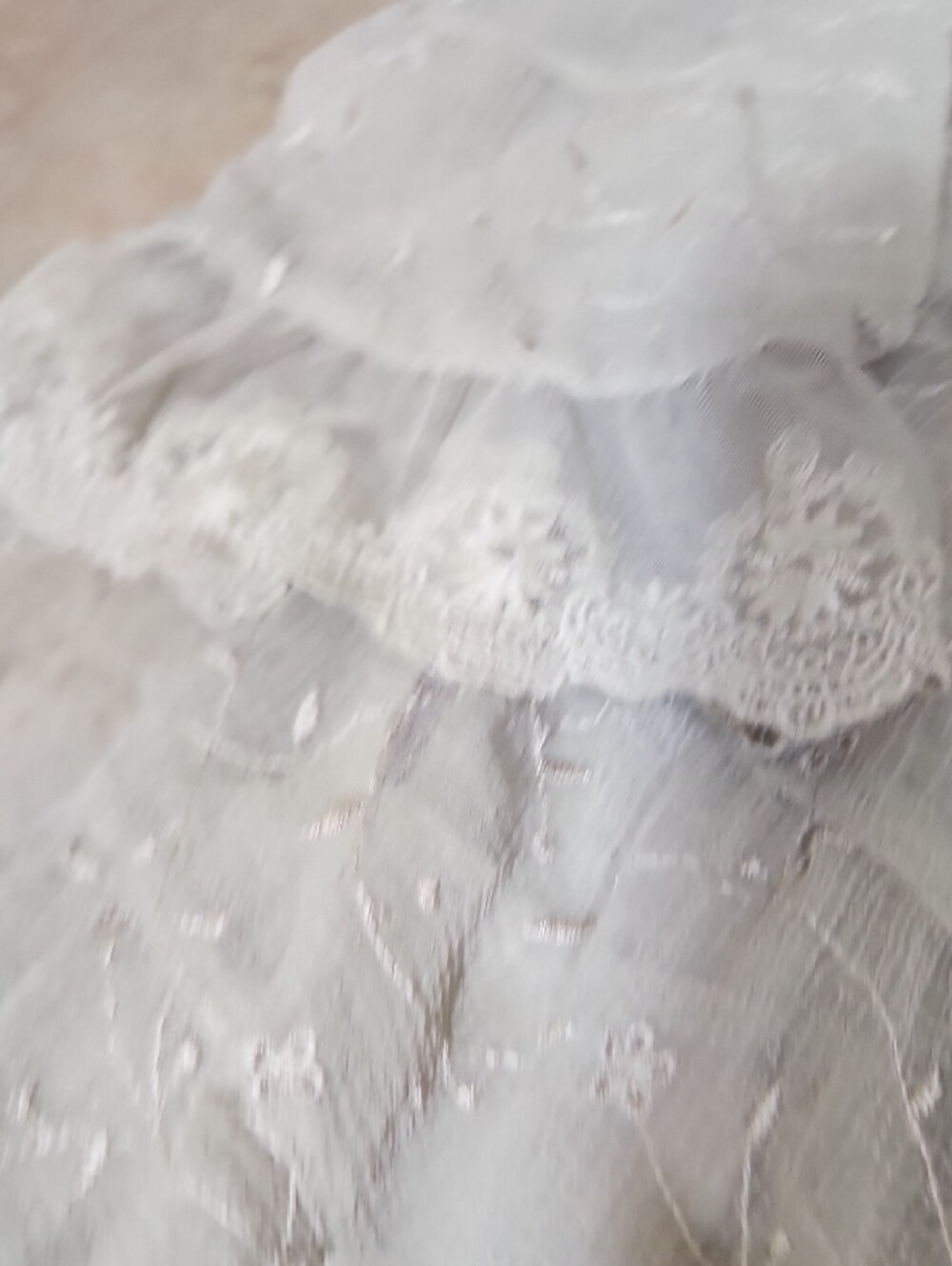 Soft Surroundings Light Taupe/Gray Lace Overlay Tunic Top - Picture 6 of 16